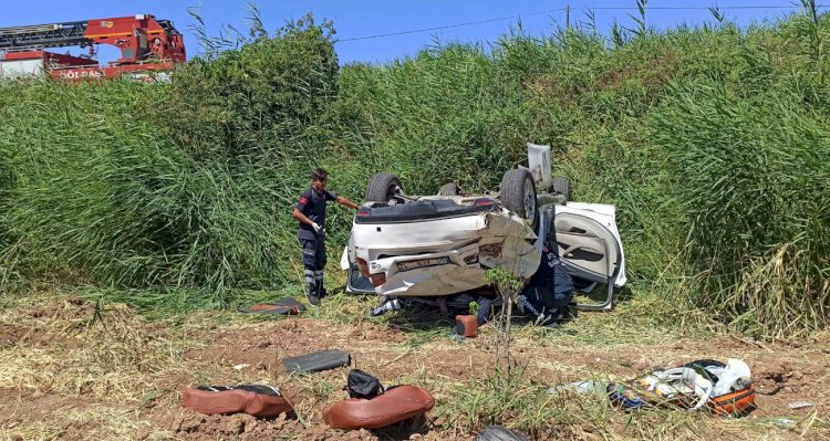 Adıyaman’da otomobil takla attı: 1 ölü, 2 yaralı