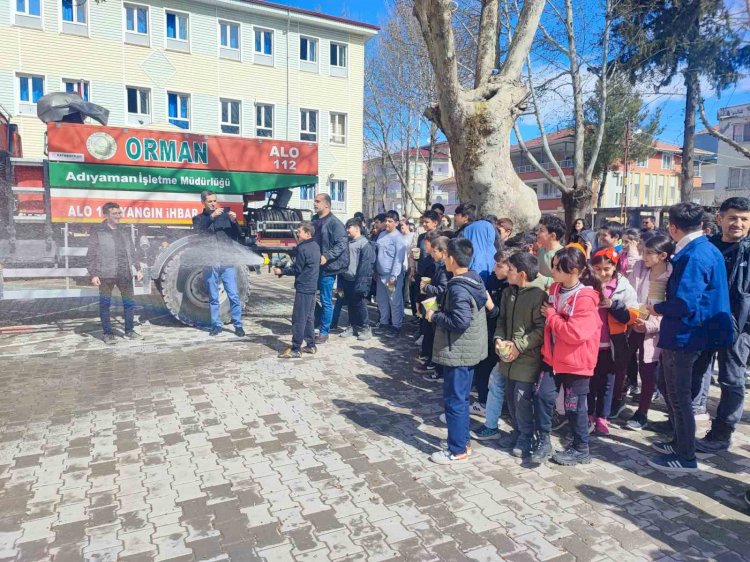 Gölbaşı ilçesinde öğrencilere orman yangını eğitimi verildi